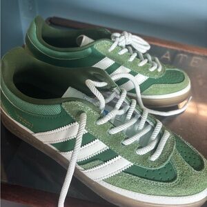 Adidas women’s Bad Bunny in Green and White.